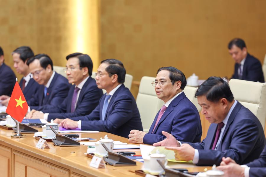 Thủ tướng Chính phủ Phạm Minh Chính đề nghị Quốc hội Đức sớm hoàn tất phê chuẩn Hiệp định Bảo hộ Đầu tư Việt Nam-EU (EVIPA) - Ảnh: VGP
