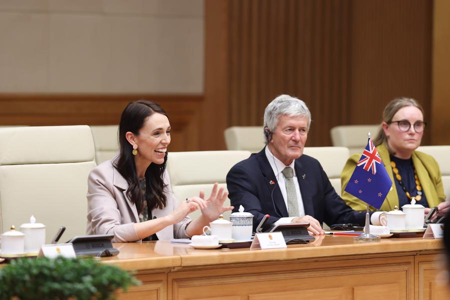 Thủ tướng New Zealand tại hội đagrave;m - Ảnh: VGP