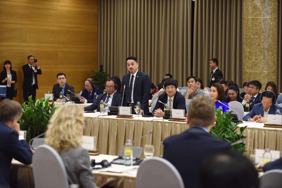 Mr. Danny Le, CEO of the Masan Group, at&nbsp;the Vietnam - Germany Business Roundtable.