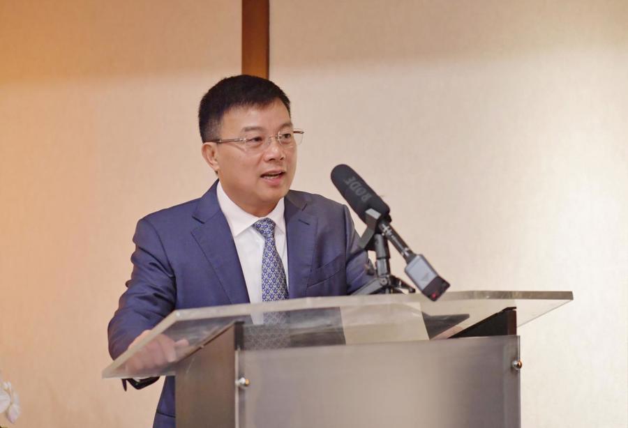 Ông Nguyễn Văn Sang - Chủ tịch Tập đoàn F.I.T phát biểu tại Lễ ký kết.