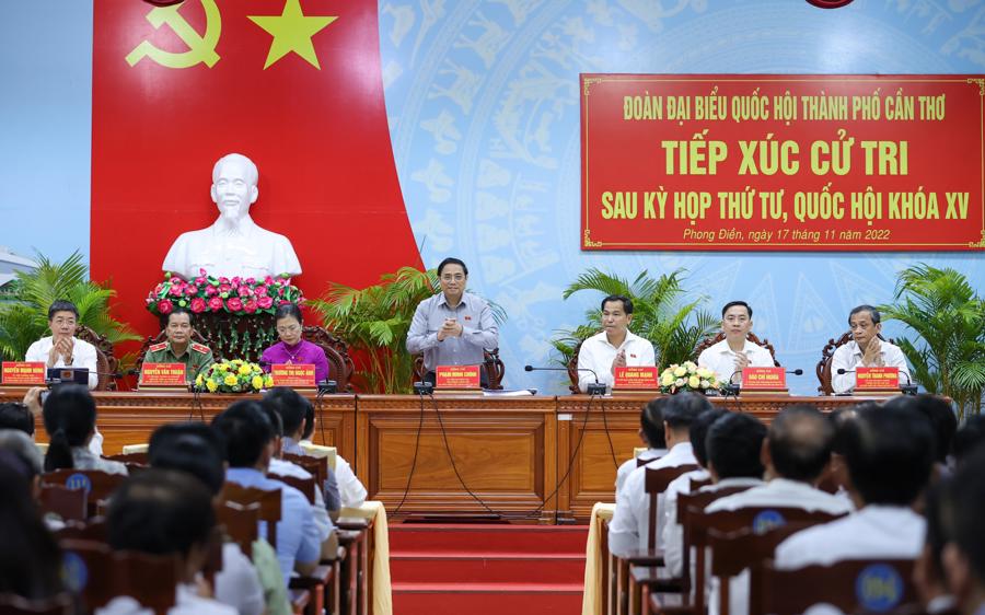 Toàn cảnh cuộc tiếp xúc cử tri của Thủ tướng Phạm Minh Chính - Ảnh: VGP