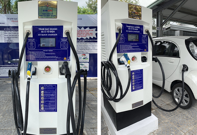 Vehicle fast charging station products ô tô Electricity made the top 10 products of Make in Vietnam in the category of potential digital products.