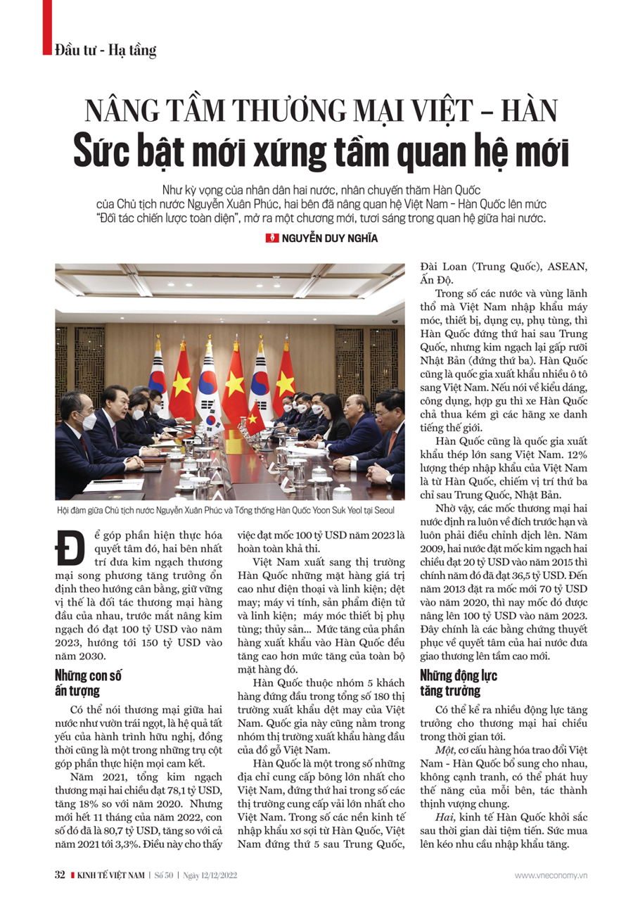 Nâng tầm thương mại Việt – Hàn: Sức bật mới xứng tầm quan hệ mới   - Ảnh 1