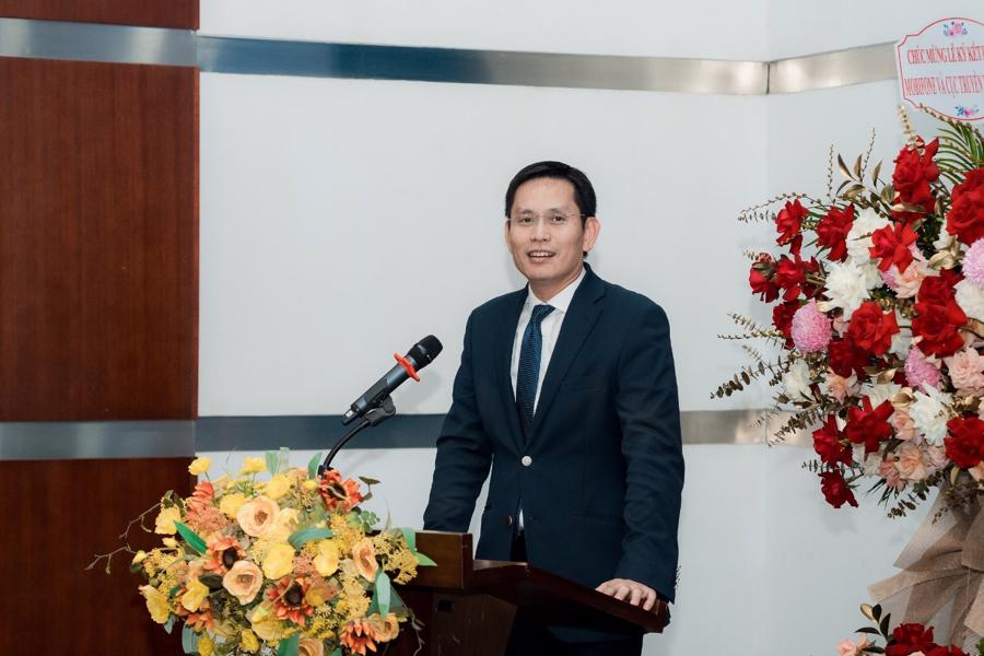 &Ocirc;ng Nguyễn Hồng Hiển - Chủ tịch Hội đồng Th&agrave;nh vi&ecirc;n MobiFone ph&aacute;t biểu tại buổi lễ.