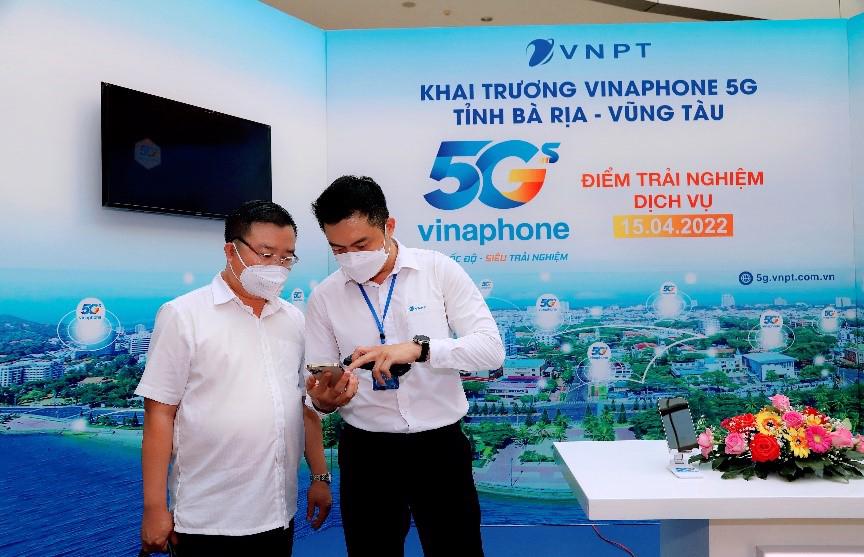 VNPT khai trương dịch vụ 5G tại tỉnh B&agrave; Rịa - Vũng T&agrave;u.