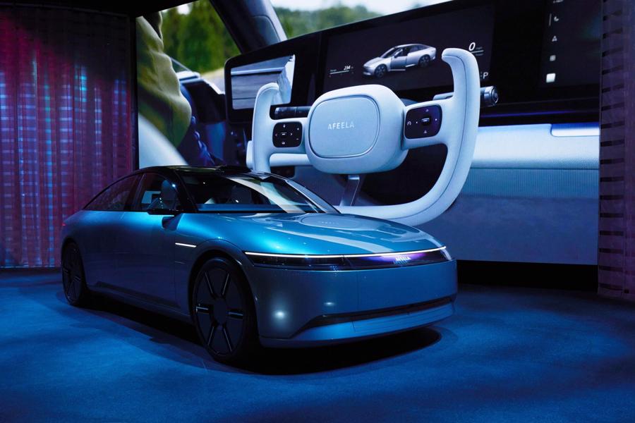 Mẫu thử nghiệm xe điện Afeela EV của Sony Honda Mobility Inc. - hợp t&aacute;c giữa Honda v&agrave; Sony ra mắt tại Las Vegas v&agrave;o ng&agrave;y 4/1/2023 - Ảnh: Bloomberg