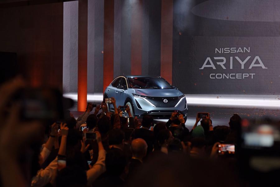 SUV điện&nbsp;Ariya của Nissan ra mắt tại&nbsp;Tokyo Motor Show năm 2019 - Ảnh:&nbsp;Bloomberg