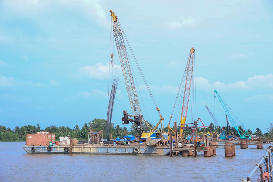 Dự án đầu tư xây dựng cầu Rạch Miễu 2 bắc qua sông Tiền nối Tiền Giang với tỉnh Bến Tre - Ảnh: VGP