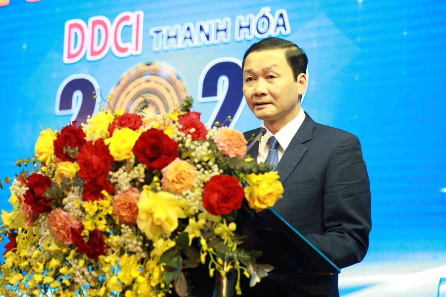 Chủ tịch tỉnh Thanh H&oacute;a Đỗ Minh Tuấn ph&aacute;t biểu tại Hội nghị