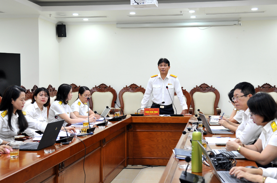 Ph&oacute; Tổng cục trưởng Đặng Ngọc Minh ph&aacute;t biểu chỉ đạo hội nghị.