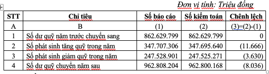 Nguồn: Kiểm toán Nhà nước Việt Nam.