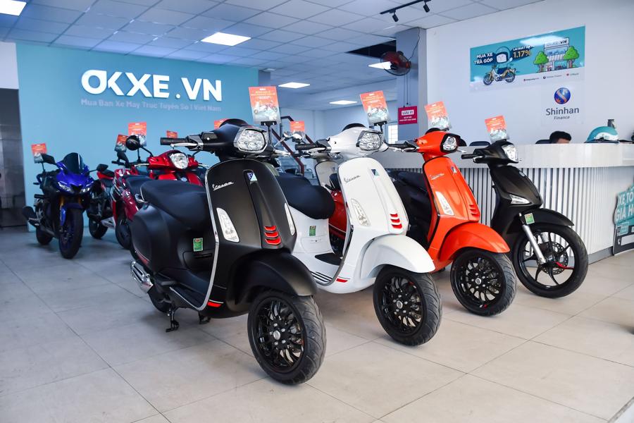 OKXE sells new Piaggio and Vespa scooters.