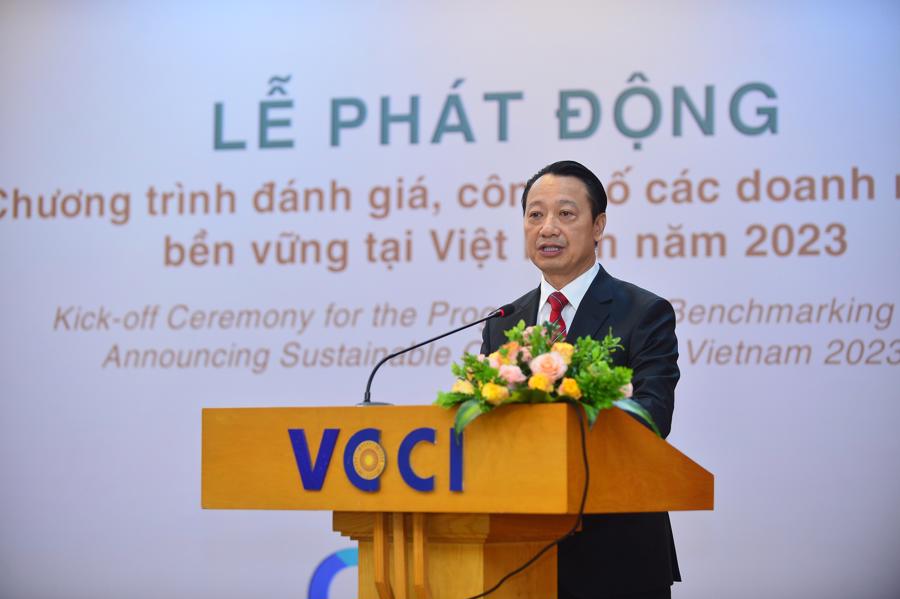 &Ocirc;ng Nguyễn Quang Vinh, Ph&oacute; Chủ tịch VCCI ph&aacute;t biểu tại sự kiện ng&agrave;y 31/5.