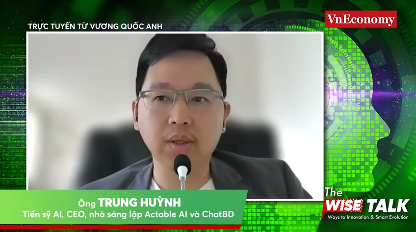 Tiến sỹ AI Trung Huỳnh, nh&agrave; s&aacute;ng lập Actable AI v&agrave; ChatBD
