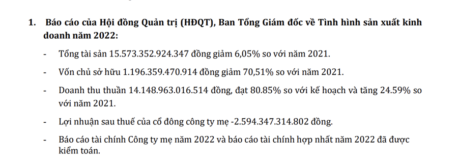 HBC b&aacute;o lỗ r&ograve;ng l&ecirc;n tới 2.600 tỷ đồng năm 2022 sau kiểm to&aacute;n.&nbsp;