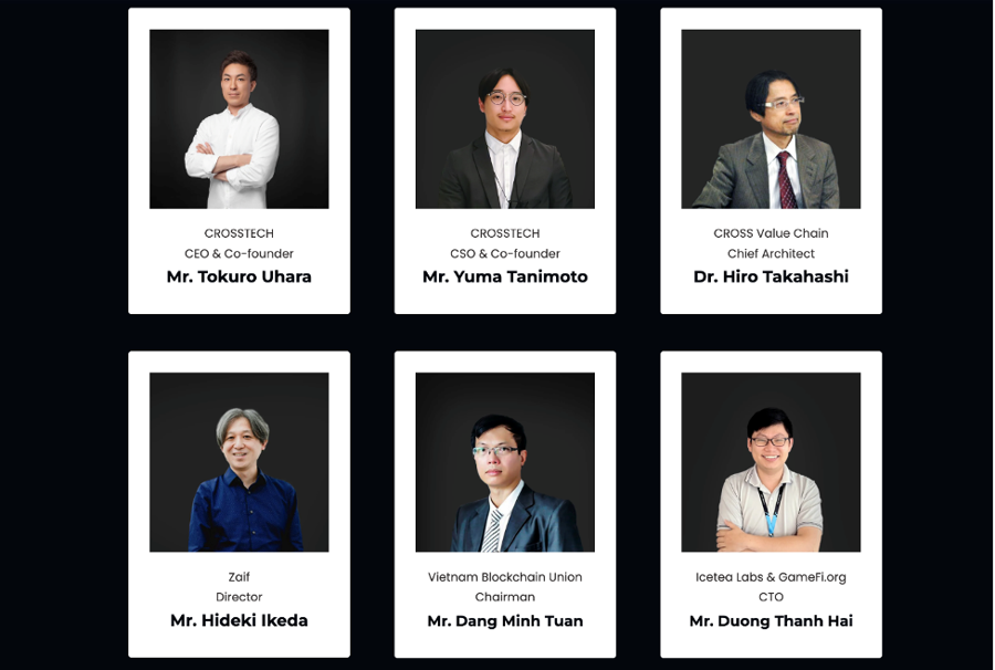 Đội ngũ cố vấn và ban giám khảo của cuộc thi, bao gồm những chuyên gia trong lĩnh vực blockchain ở Nhật & Việt Nam 