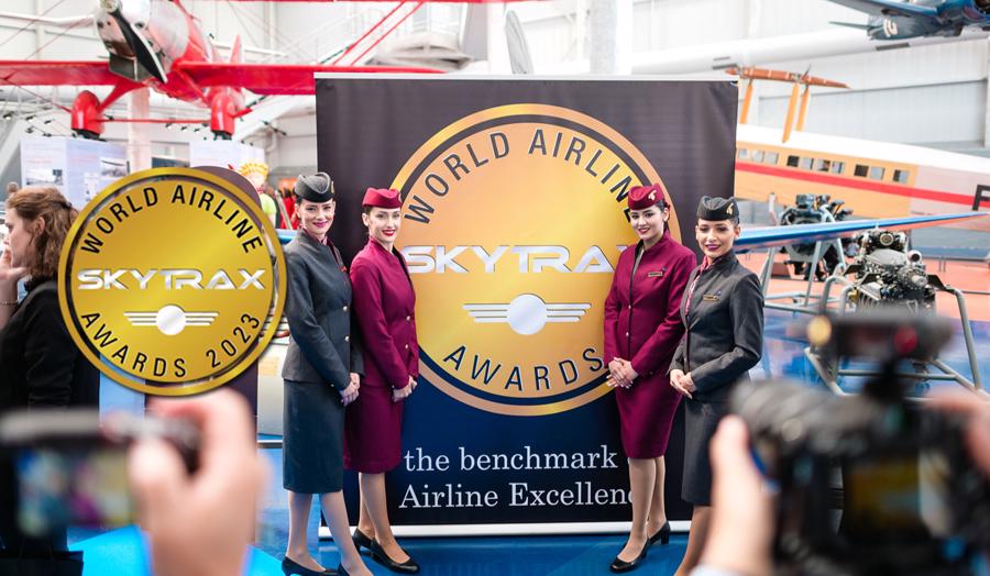 "The 2023 World Airline Awards" của Skytrax diễn ra tại Bảo t&agrave;ng H&agrave;ng kh&ocirc;ng v&agrave; Vũ trụ ở Paris, Ph&aacute;p.