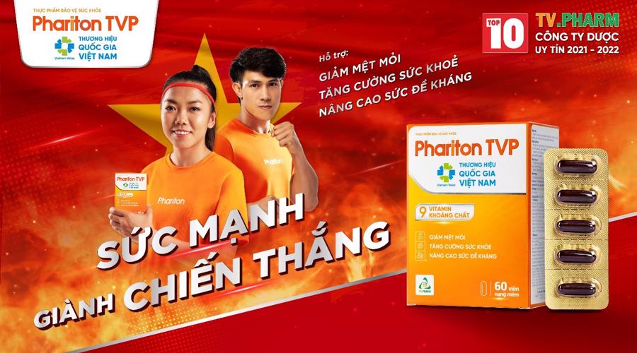 Nhận diện thương hiệu mới của Phariton TVP c&ugrave;ng đại sứ thương hiệu&nbsp;Huỳnh Như v&agrave; Nguyễn Trần Duy Nhất.