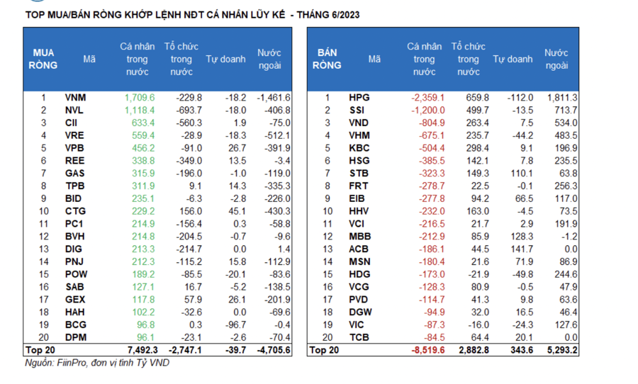 Vốn nội vẫn ồ ạt mua ròng trong tháng 6, khối ngoại cũng hãm đà bán - Ảnh 1