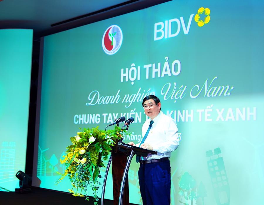 Chủ tịch HĐQT BIDV Phan Đức T&uacute; khẳng định, tăng trưởng bền vững, tăng trưởng xanh l&agrave; c&aacute;c mục ti&ecirc;u chiến lược quan trọng h&agrave;ng đầu trong hoạt động của BIDV.