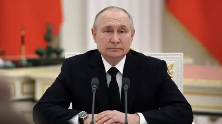 Tổng thống Nga Vladimir Putin ở điện Kremlin h&ocirc;m 27/6/2023 - Ảnh: Getty/CNBC.