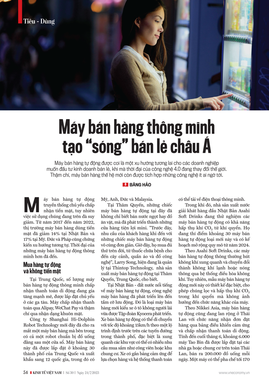 Máy bán hàng thông minh tạo “sóng” bán lẻ châu Á - Ảnh 1