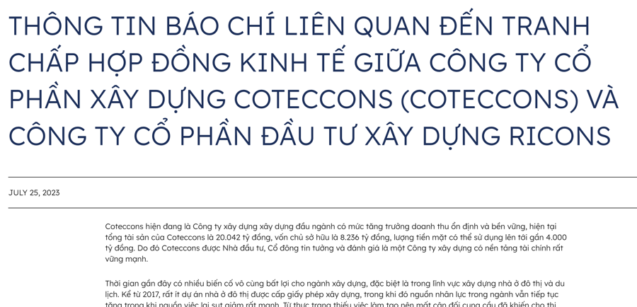 CTD ch&iacute;nh thức l&ecirc;n tiếng.&nbsp;