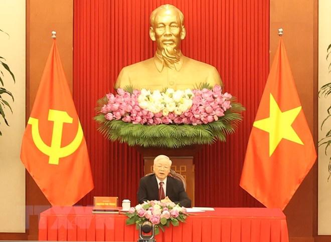 &nbsp;Tổng B&iacute; thư khẳng định Việt Nam ủng hộ mạnh mẽ c&ocirc;ng cuộc x&acirc;y dựng v&agrave; ph&aacute;t triển đất nước Campuchia dưới sự l&atilde;nh đạo của CPP v&agrave; Ch&iacute;nh phủ nhiệm kỳ mới. Ảnh: TTXVN.