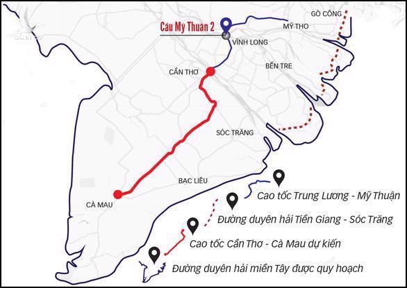 Dự &aacute;n đường ven biển ĐBSCL gi&uacute;p kết nối TP.HCM với 7 tỉnh Miền T&acirc;y, r&uacute;t ngắn h&agrave;nh tr&igrave;nh từ TP.HCM đi Ki&ecirc;n Giang.