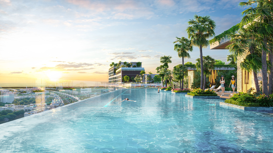 The infinity pool defines a new lifestyle and elevates the quality of living.