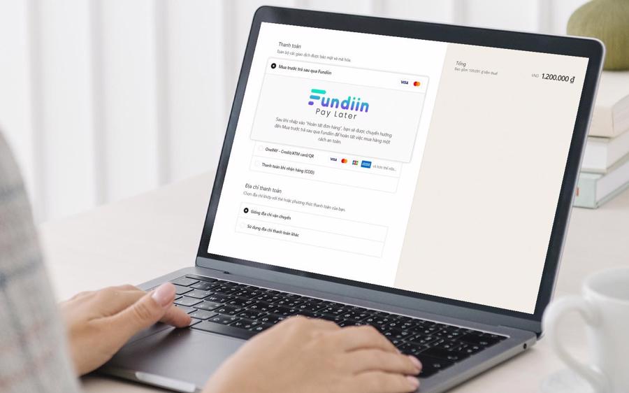 Người d&ugrave;ng c&oacute; thể chọn Fundiin l&agrave;m h&igrave;nh thức thanh to&aacute;n khi mua sắm tại c&aacute;c thương hiệu c&oacute; website sử dụng nền tảng Shopify.