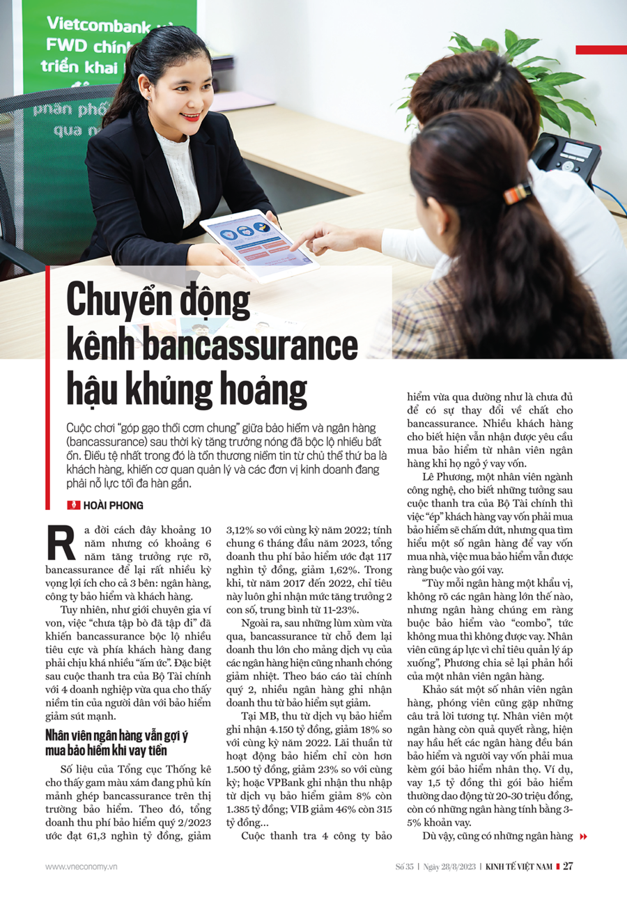 Chuyển động kênh bancassurance hậu khủng hoảng - Ảnh 1