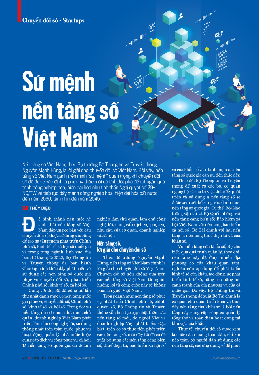  Sứ mệnh nền tảng số Việt Nam - Ảnh 1