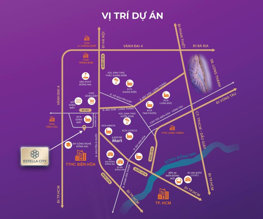 Vị tr&iacute; chiến lược của Estella City tr&ecirc;n bản đồ.