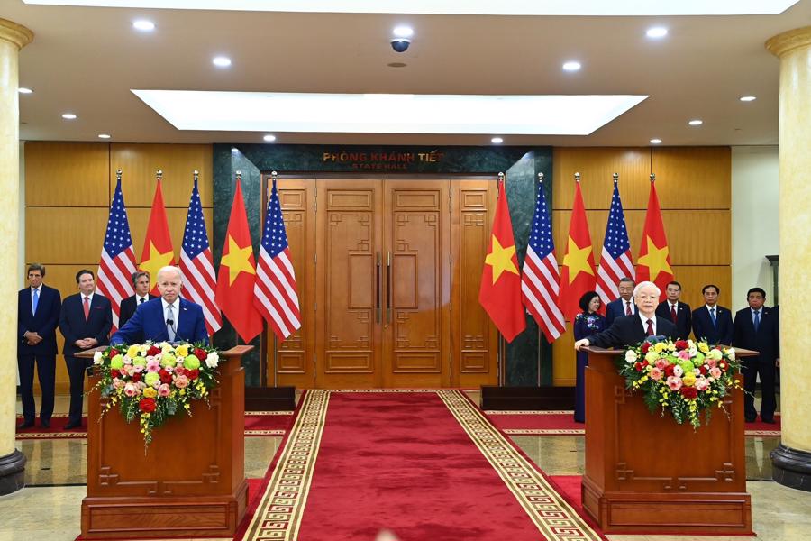 Tuyên bố chung về nâng cấp quan hệ Việt Nam - Hoa Kỳ lên Đối tác Chiến lược Toàn diện - Ảnh 1