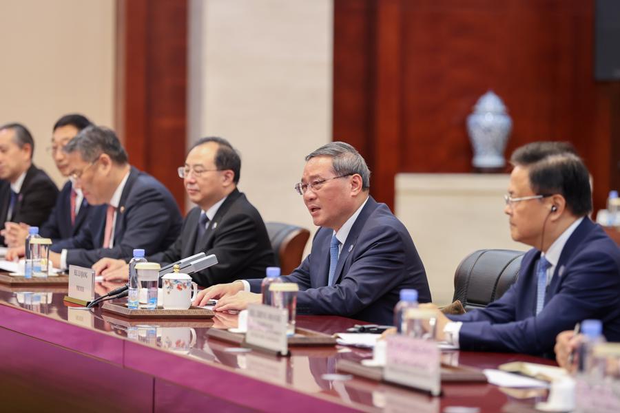 Thủ tướng L&yacute; Cường:"Trung Quốc sẽ tiếp tục mở cửa thị trường cho h&agrave;ng h&oacute;a Việt Nam, nhất l&agrave; c&aacute;c mặt h&agrave;ng n&ocirc;ng, thủy sản chất lượng cao". Ảnh: VGP.