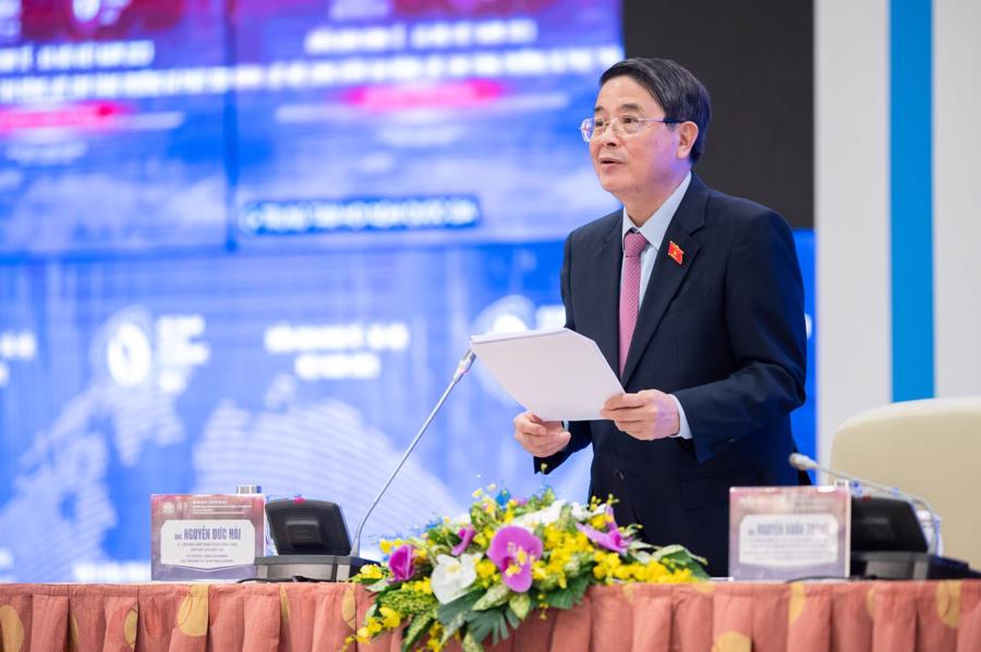Ph&oacute; Chủ tịch Quốc hội Nguyễn Đức Hải ph&aacute;t biểu tại Diễn đ&agrave;n Kinh tế, x&atilde; hội Việt Nam 2023.