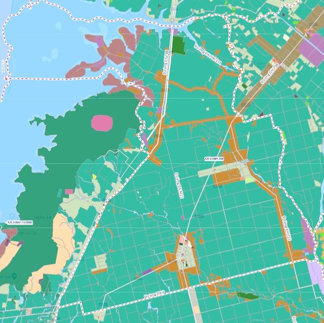 Bản đồ quy hoạch sử dụng đất đến năm 2045, tỉnh B&igrave;nh Dương d&agrave;nh 200 ha đất ở huyện Dầu Tiếng đ&ecirc; x&acirc;y dựng s&acirc;n bay lưỡng dụng. Ảnh internet.