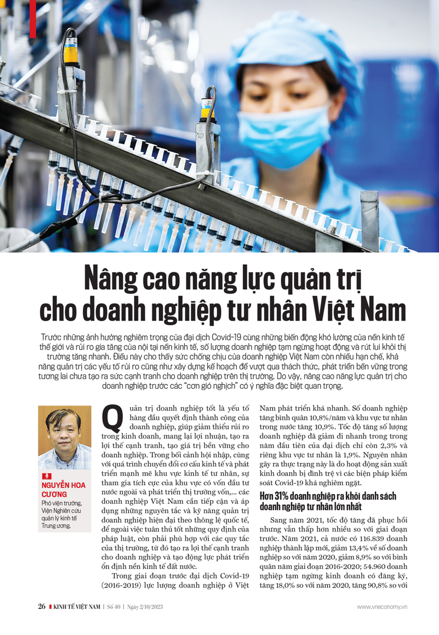 Nâng cao năng lực quản trị cho doanh nghiệp tư nhân Việt Nam - Ảnh 11