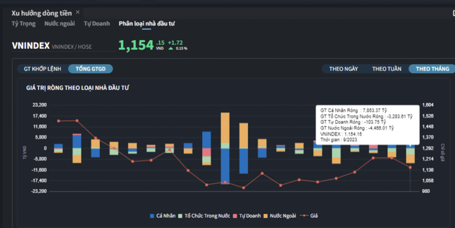Tiền nội vẫn khí thế, nhà đầu tư cá nhân trong nước tung gần 8.000 tỷ mua ròng trong tháng 9  - Ảnh 1