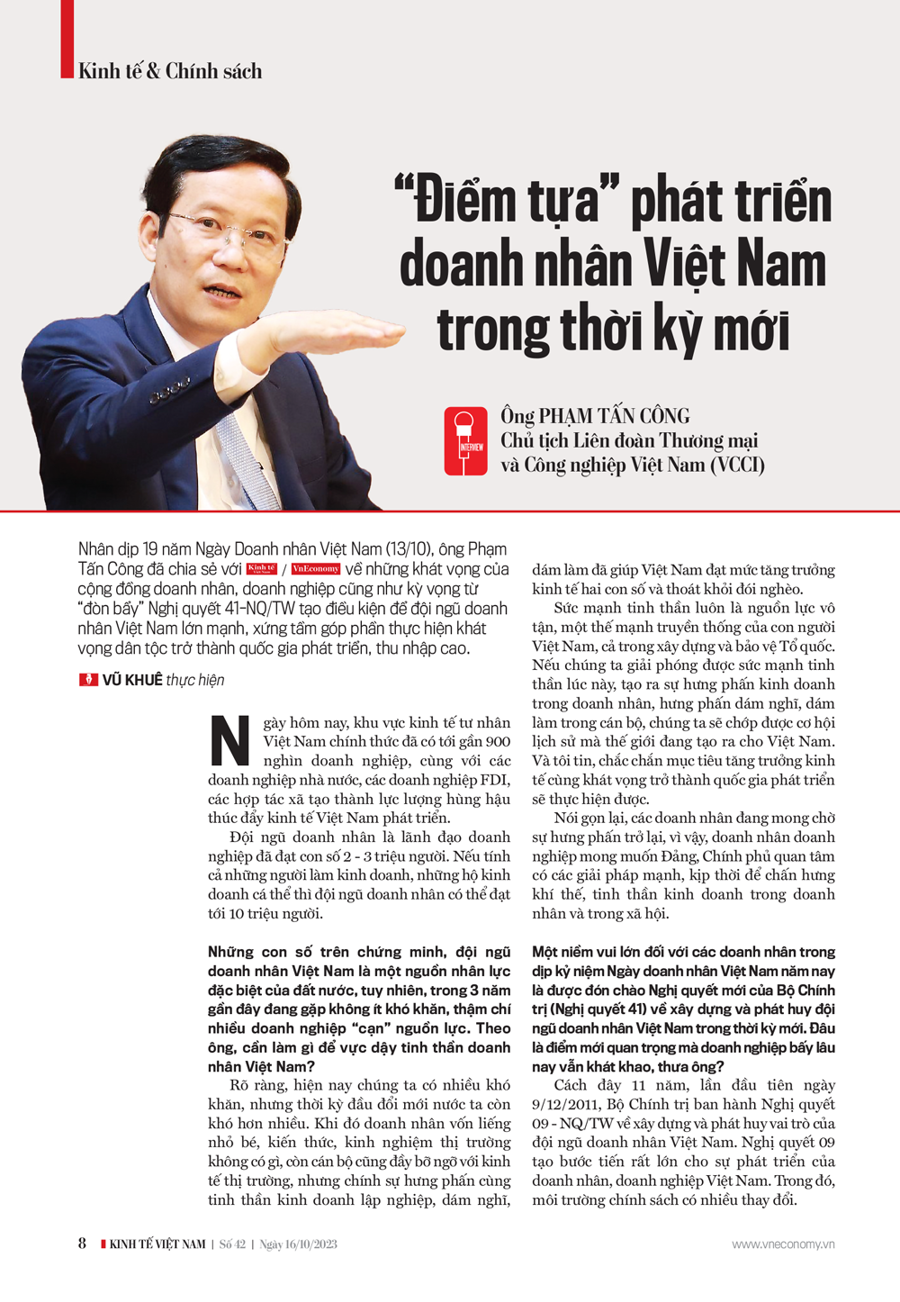 Nghị quyết 41: “Điểm tựa” phát triển doanh nhân Việt Nam trong thời kỳ mới - Ảnh 8