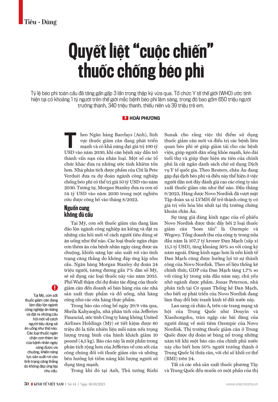 Quyết liệt “cuộc chiến” thuốc chống béo phì - Ảnh 1