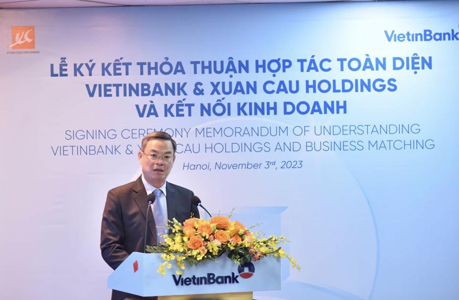 &Ocirc;ng Trần Minh B&igrave;nh - Chủ tịch HĐQT VietinBank ph&aacute;t biểu tại buổi Lễ.