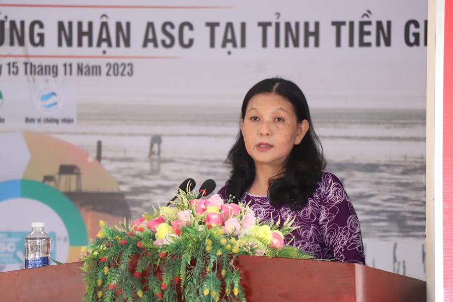 Bà Lưu Thị Hồng Anh , Phó Chủ tịch UBND huyện Gò Công Đông, Tiền Giang.