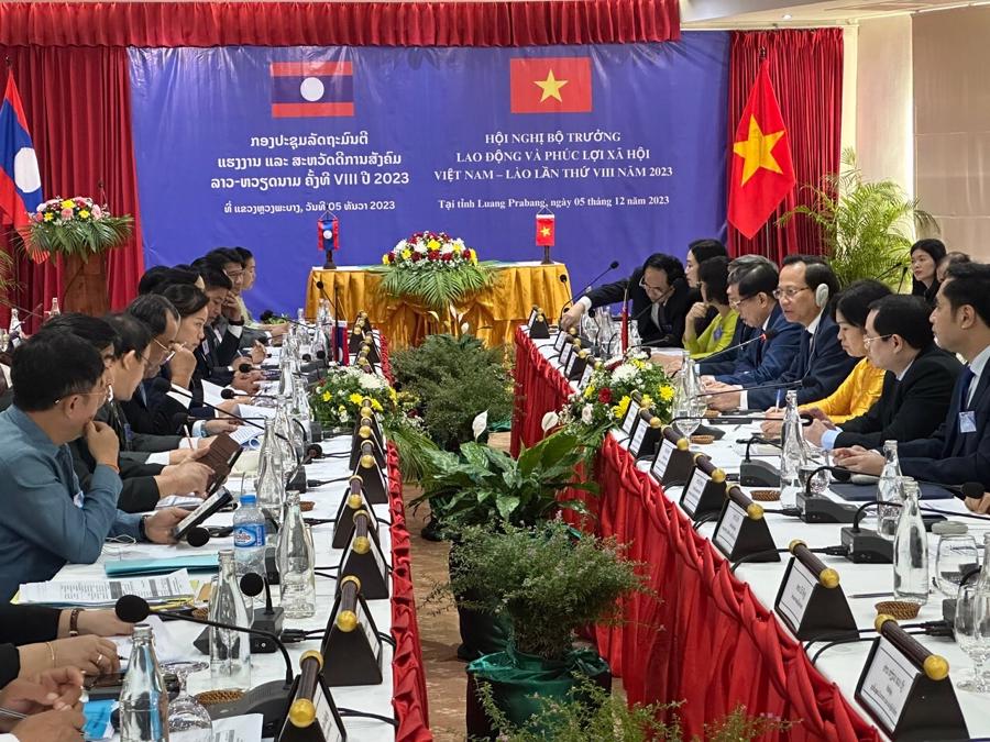 Hội nghị Bộ trưởng Lao động v&agrave; Ph&uacute;c lợi x&atilde; hội L&agrave;o - Việt Nam lần thứ 8. Ảnh - MOLISA.