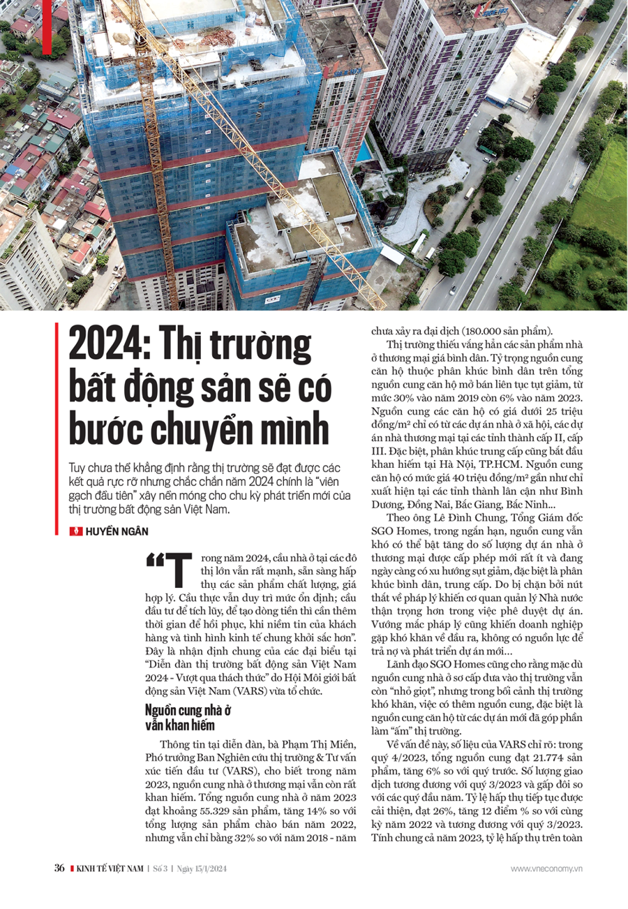 2024: Thị trường bất động sản sẽ có bước chuyển mình - Ảnh 2