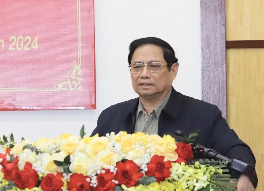 Thủ tướng Ch&iacute;nh phủ Phạm Minh Ch&iacute;nh ph&aacute;t biểu tại hội nghị