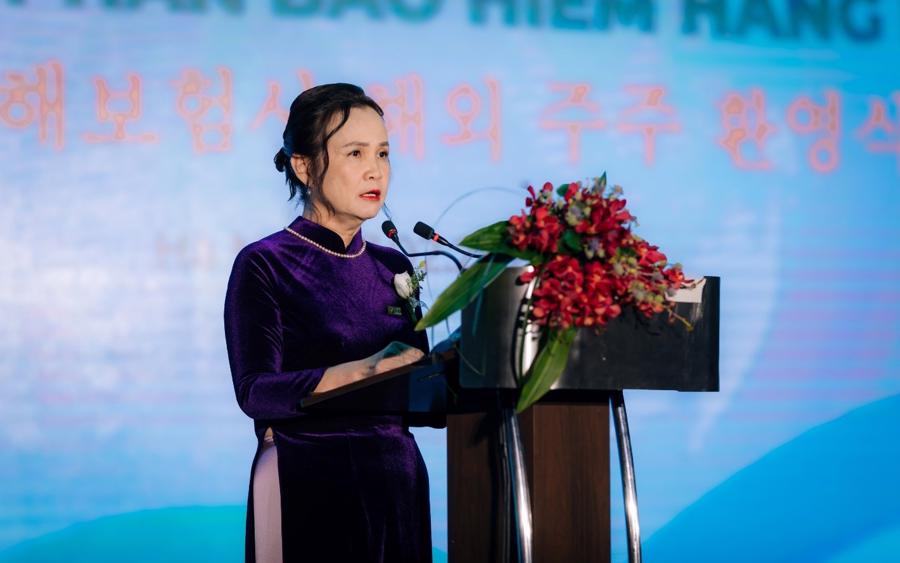 Bà Lê Thị Hà Thanh - Chủ tịch HĐQT VNI phát biểu tại buổi lễ.