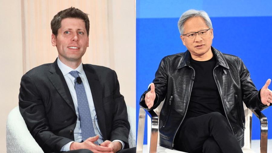 CEO OpenAI Sam Altman v&agrave; CEO&nbsp;Jensen Huang của Nvidia
