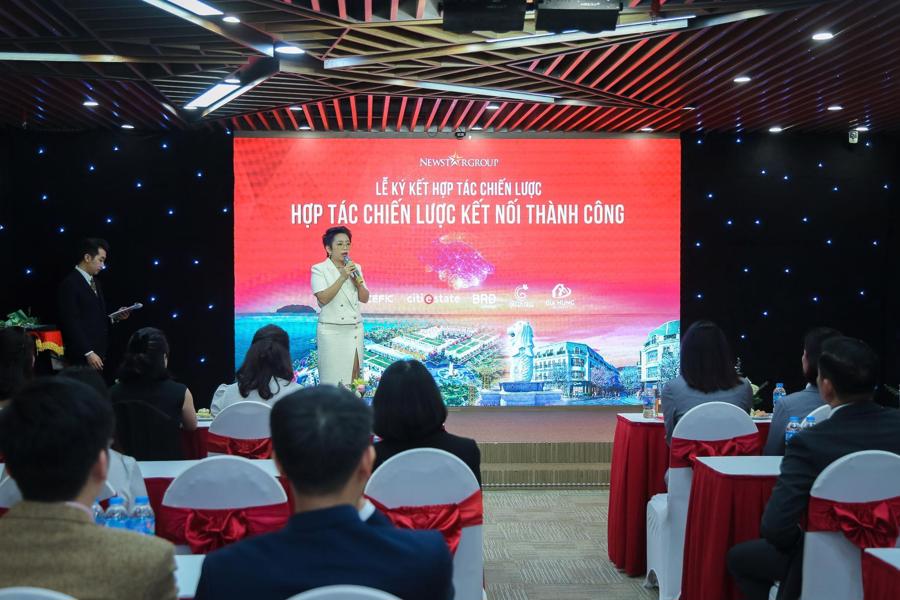 Đại diện Chủ đầu tư chia sẻ về định hướng ph&aacute;t triển của tập đo&agrave;n v&agrave; của dự &aacute;n New Vegas.